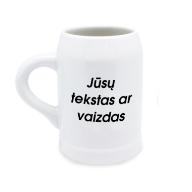 Keramikinis bokalas baltas