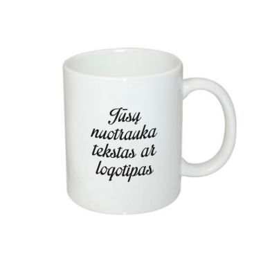 Keramikinis puodelis BALTAS 300 ML