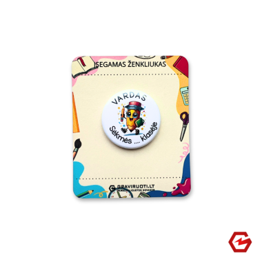 Įsegamas ženkliukas "Linksmas"