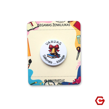 Įsegamas ženkliukas "Skambina varpelis"