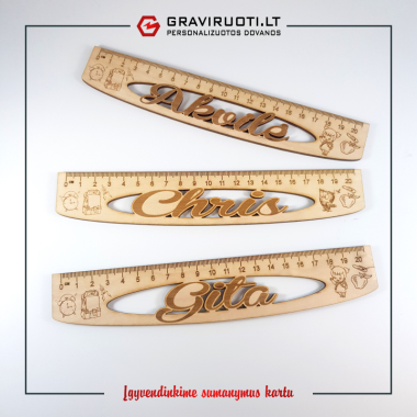 Vardinė liniuotė 20 cm Vardinė liniuotė 20 cm