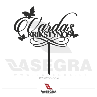 Smeigtukas tortui su vardu ir dekoracijomis