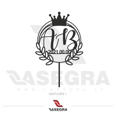 Smeigtukas tortui su inicialais