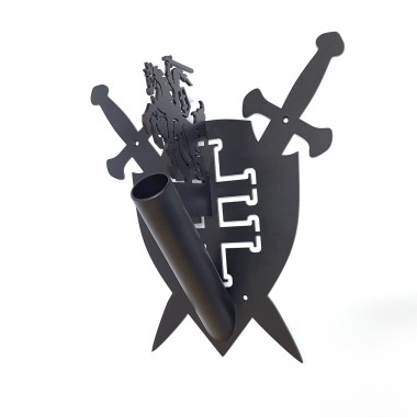 Vėliavos laikiklis "Vytis su kalavijais" (Juoda)