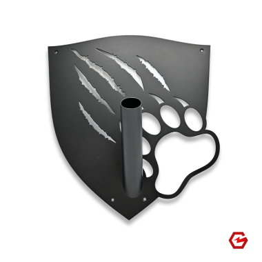 Vėliavos laikiklis "Skydas su lokio letena" (juoda)