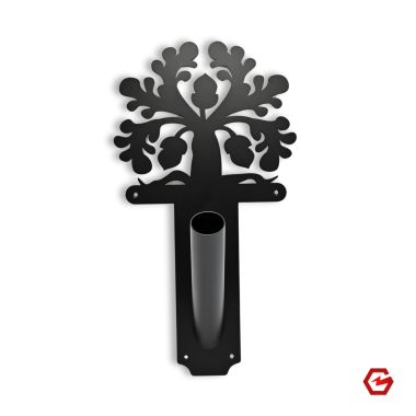 Vėliavos laikiklis "Ąžuolas" (juoda)