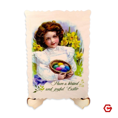 Velykinis atvirukas "Mergaitė" ENG