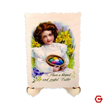 Velykinis atvirukas "Mergaitė" ENG