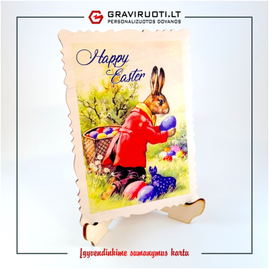 Velykinis atvirukas "Zuikis" Velykinis atvirukas "Zuikis"