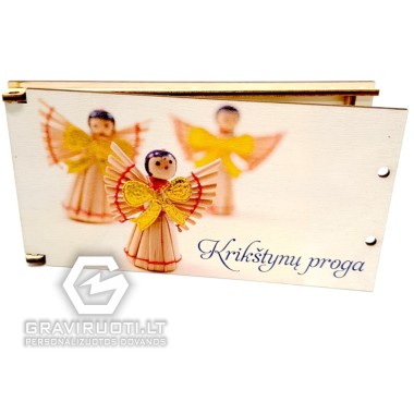 Medinis vokelis pinigams "Krikštynų proga"