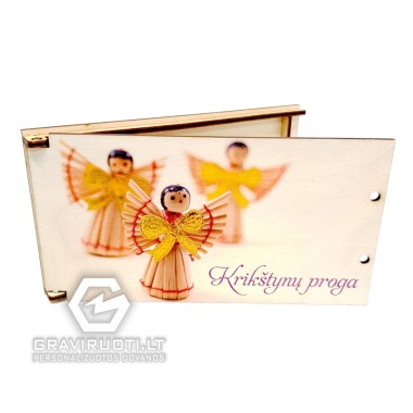 Medinis vokelis pinigams "Krikštynų proga"