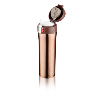 Kelioninis puodelis LOCK rudas