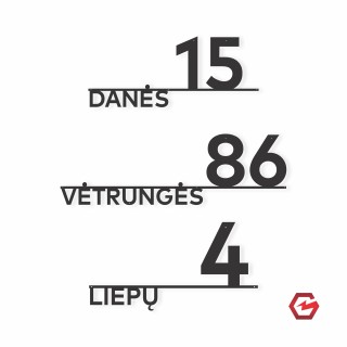 Gatvės užrašas ir namo numeris "Modernus 2"