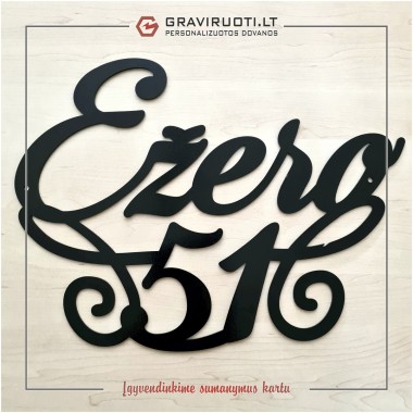 Pasirinkto stiliaus gatvės užrašas ir namo numeris iš 3 mm plieno