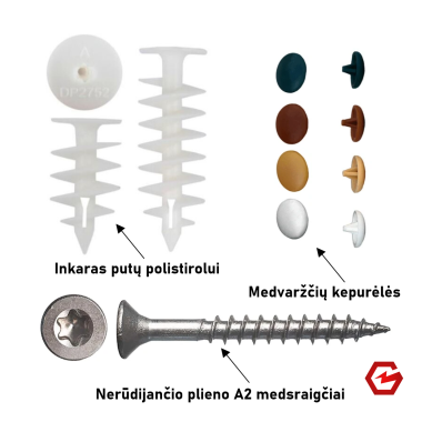 Tvirtinimo komplektas polistirolui 