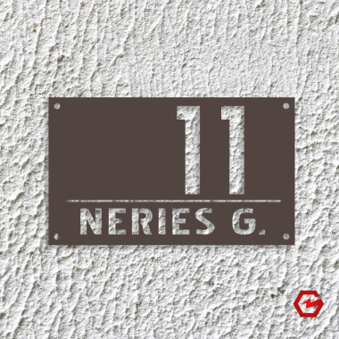 Gatvės užrašas lentelėje S