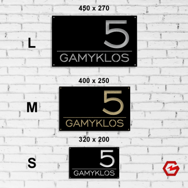 Modernus dviejų sluoksnių namo numeris JUODA/AUKSAS Modernus dviejų sluoksnių namo numeris JUODA/AUKSAS