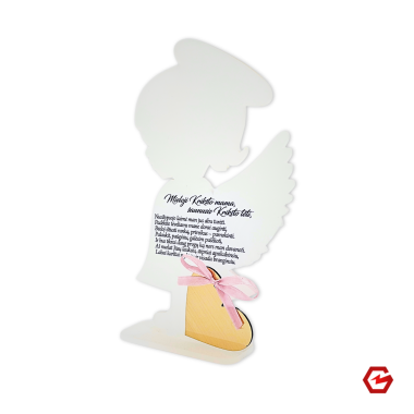 Statulėlė "Krikšto tėveliams - mergaitė"