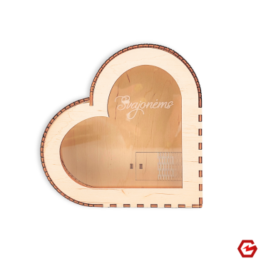 Taupyklė "Širdis" su Jūsų tekstu