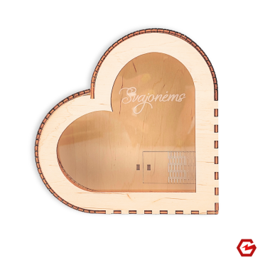 Taupyklė "Širdis" su Jūsų tekstu