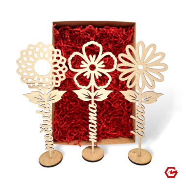 Komplektas dėžutėje "Žydinčios gėlės"