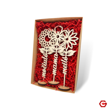 Komplektas dėžutėje "Žydinčios gėlės"