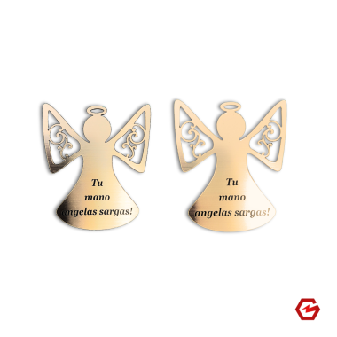 Angelas "Tu mano angelas sargas!" auksinis