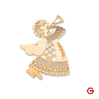 Angelas su graviruotu linkėjimu (didesnis)