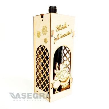 Dėžutė buteliui IŠLEISK - JUK ŠVENTĖS