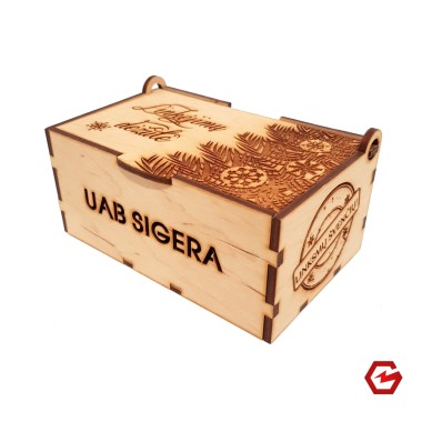 Fanerinė dovanų dėžutė "Linkėjimai"