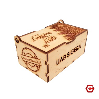 Fanerinė dovanų dėžutė "Linkėjimai"