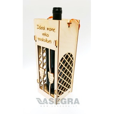 Dėžutė buteliui IŠLEISK MANE