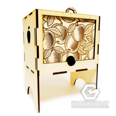 Dėžutė sulčių pakuotėms su kraneliu