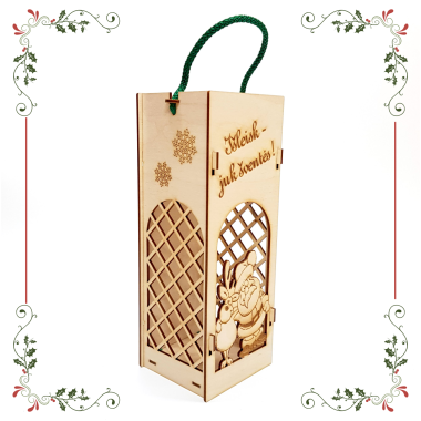 Dėžutė buteliui IŠLEISK - JUK ŠVENTĖS