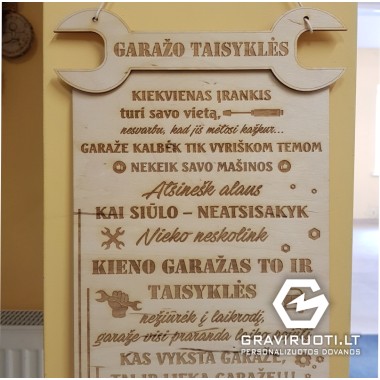 Garažo  taisyklės