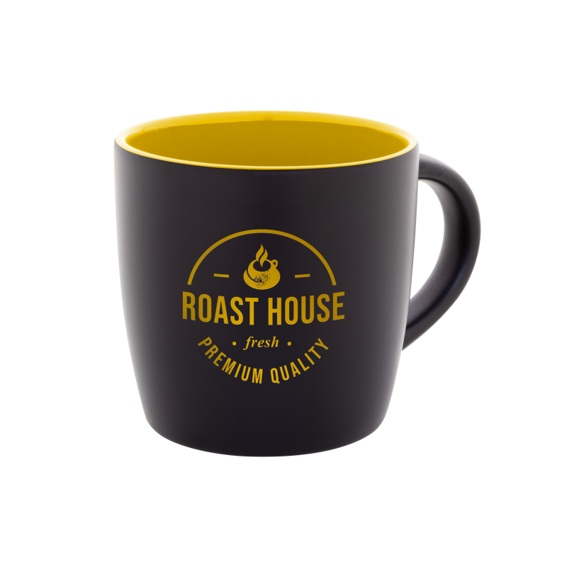 Keramikinis puodelis geltonas