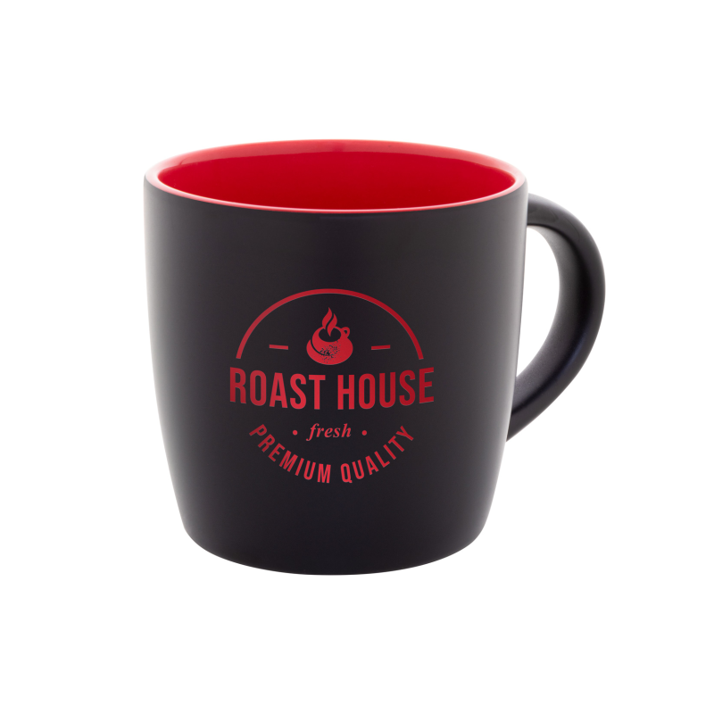 Keramikinis puodelis raudonas 