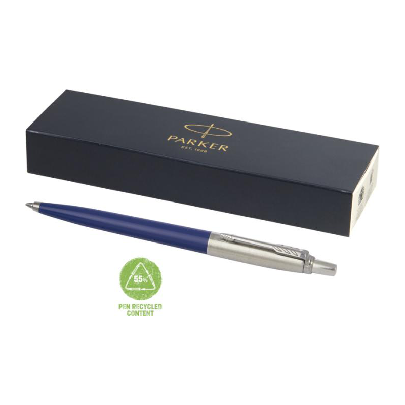 Parker Jotter perdirbtas rašiklis - mėlynas. Dovanų dėžutėje Parker Jotter perdirbtas rašiklis - mėlynas. Dovanų dėžutėje