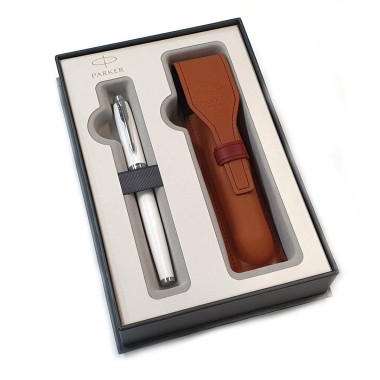 Plunksnakotis Parker IM White CT su dėklu firminėje dovanų dėžutėje