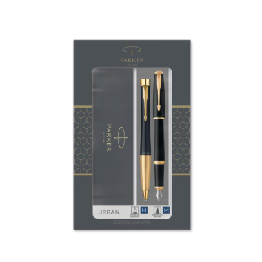 Stilingas Parker IM PIORO plunksnakočio ir TWIST rašiklio rinkinys. Dovanų dėžutėje 