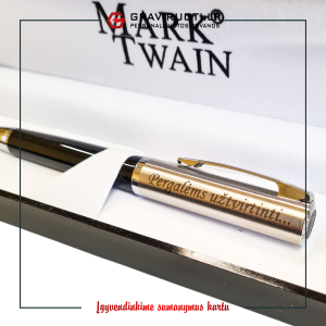 Nerūdijančio plieno korpusas graviruojasi juoda spalva