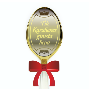 Šaukštelis dėžutėje "Tik Karalienės gimsta liepą"