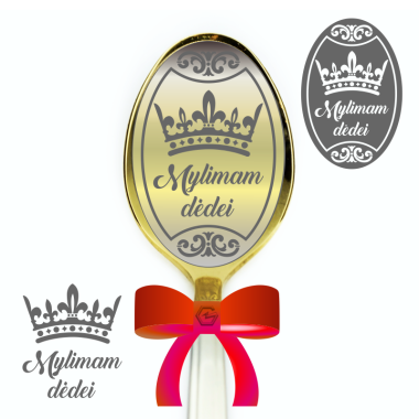 Šaukštelis dovanų dėžutėje MYLIMAM DĖDEI