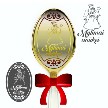 Šaukštelis dovanų dėžutėje MYLIMAI ANŪKEI