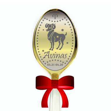 Šaukštelis dovanų dėžutėje "Avinas"