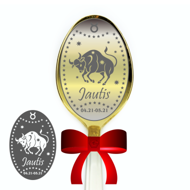 Šaukštelis dovanų dėžutėje "Jautis"