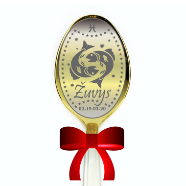 Šaukštelis dovanų dėžutėje "Žuvys"