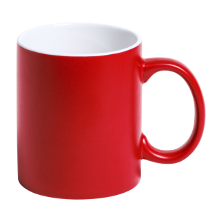 Keramikinis puodelis raudonas