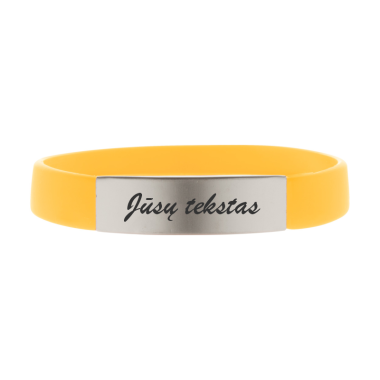 Silikoninė apyrankė geltona