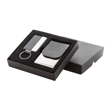 Vizitinių kortelių dėklas ir raktų pakabukas